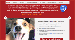 Desktop Screenshot of mobilefamilypetvet.com