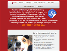 Tablet Screenshot of mobilefamilypetvet.com